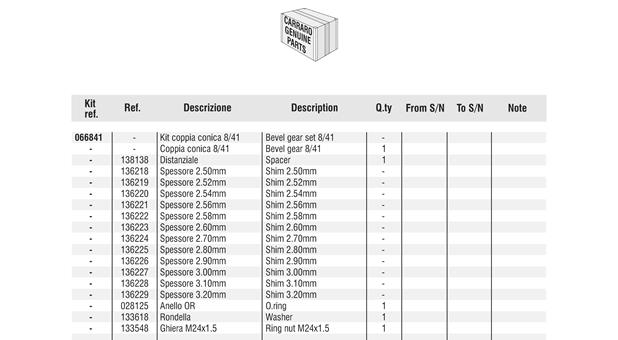 Carraro Axle Drawing for 134630, page 11