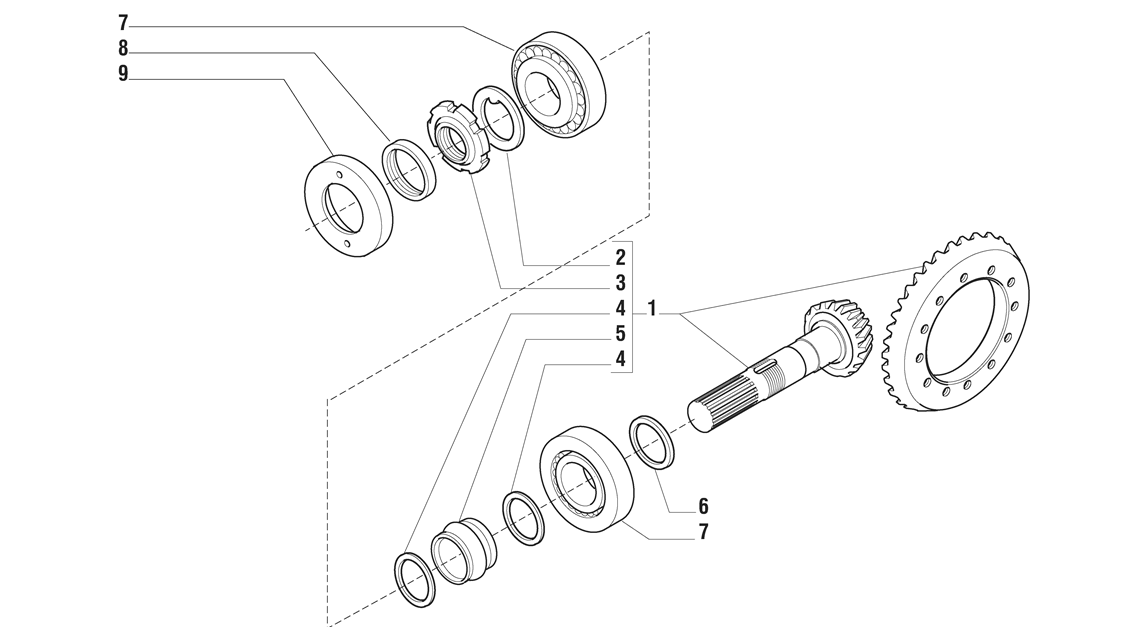 Carraro Axle Details. HES Tractec