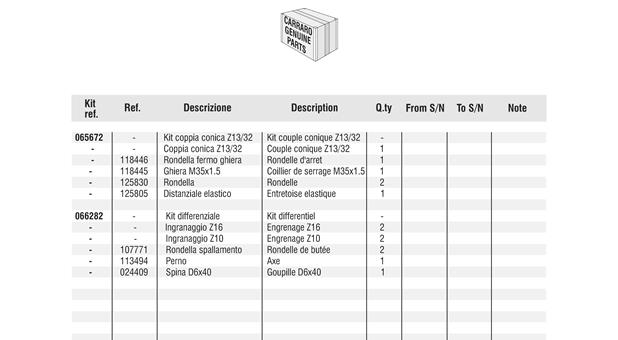 Carraro Axle Drawing for 132400, page 10