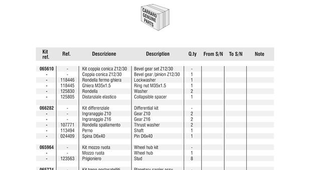 Carraro Axle Drawing for 135402, page 9