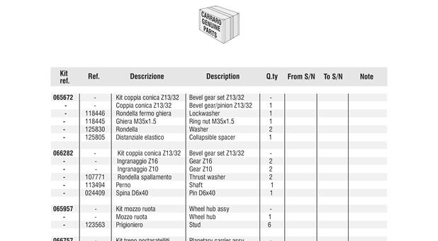 Carraro Axle Drawing for 135403, page 9