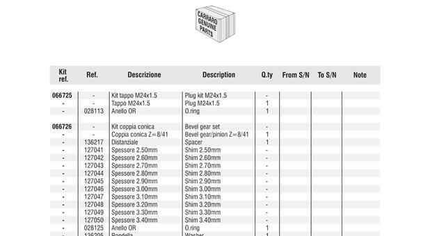 Carraro Axle Drawing for 137476, page 11