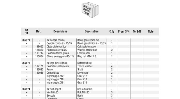 Carraro Axle Drawing for 139005, page 11