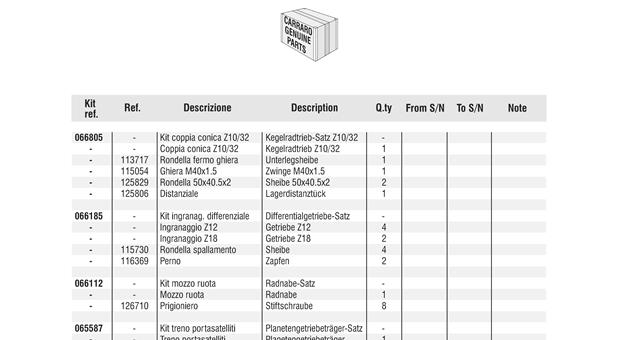 Carraro Axle Drawing for 139407, page 9