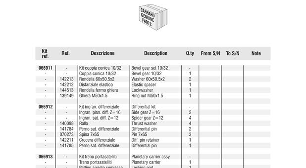 Carraro Axle Drawing for 140090, page 8