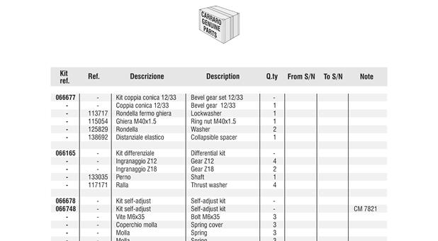 Carraro Axle Drawing for 140215, page 16