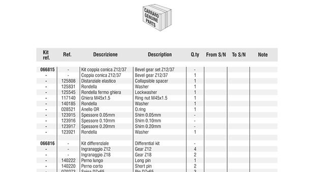 Carraro Axle Drawing for 140242, page 9