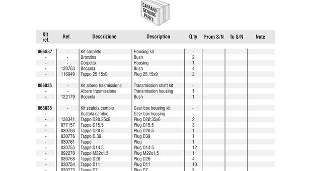 Carraro Axle Drawing for 140483, page 36