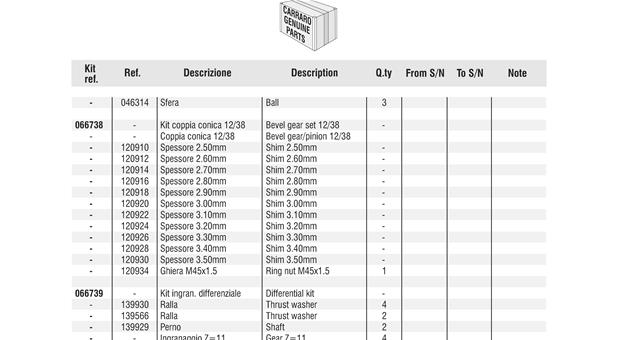 Carraro Axle Drawing for 140483, page 37