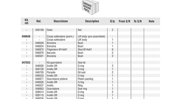 Carraro Axle Drawing for 140483, page 38