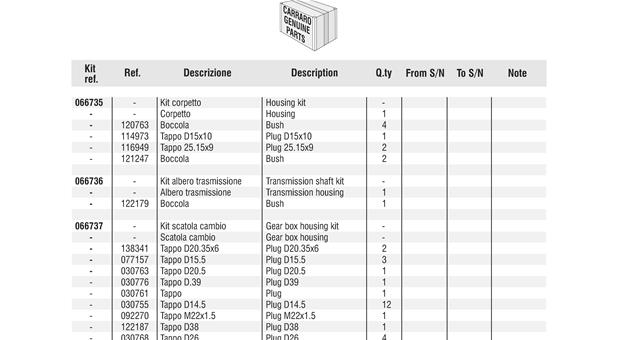 Carraro Axle Drawing for 140485, page 37