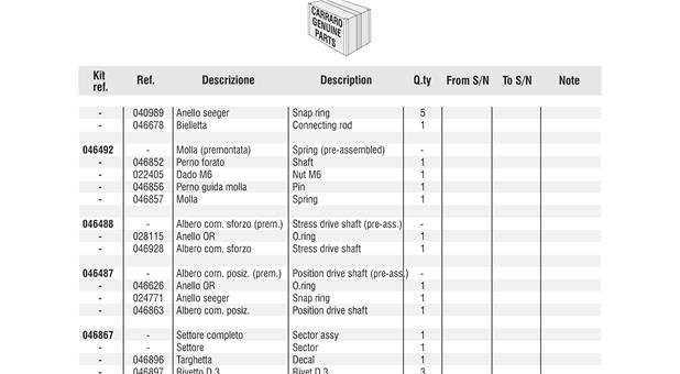 Carraro Axle Drawing for 140485, page 40