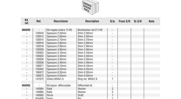 Carraro Axle Drawing for 140494, page 16