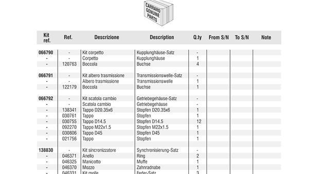 Carraro Axle Drawing for 140544, page 33