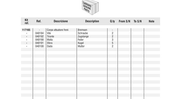 Carraro Axle Drawing for 140544, page 35