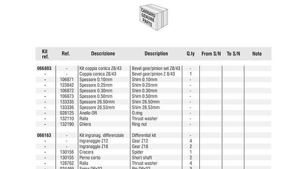 Carraro Axle Drawing for 140557, page 8