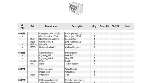 Carraro Axle Drawing for 140948, page 11