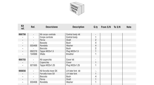 Carraro Axle Drawing for 140964, page 14