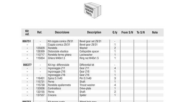 Carraro Axle Drawing for 141245, page 9