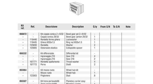 Carraro Axle Drawing for 141320, page 9