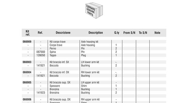 Carraro Axle Drawing for 141536, page 15