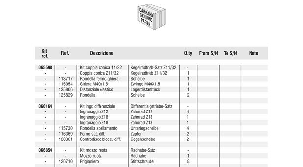 Carraro Axle Drawing for 141749, page 11