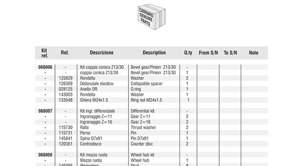 Carraro Axle Drawing for 143010, page 9