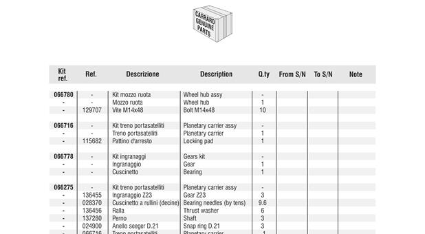 Carraro Axle Drawing for 143160, page 8