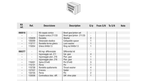 Carraro Axle Drawing for 143338, page 9