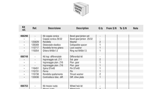 Carraro Axle Drawing for 143339, page 9