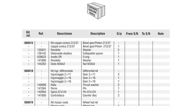 Carraro Axle Drawing for 143427, page 10