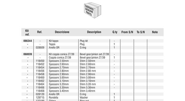 Carraro Axle Drawing for 145768, page 8