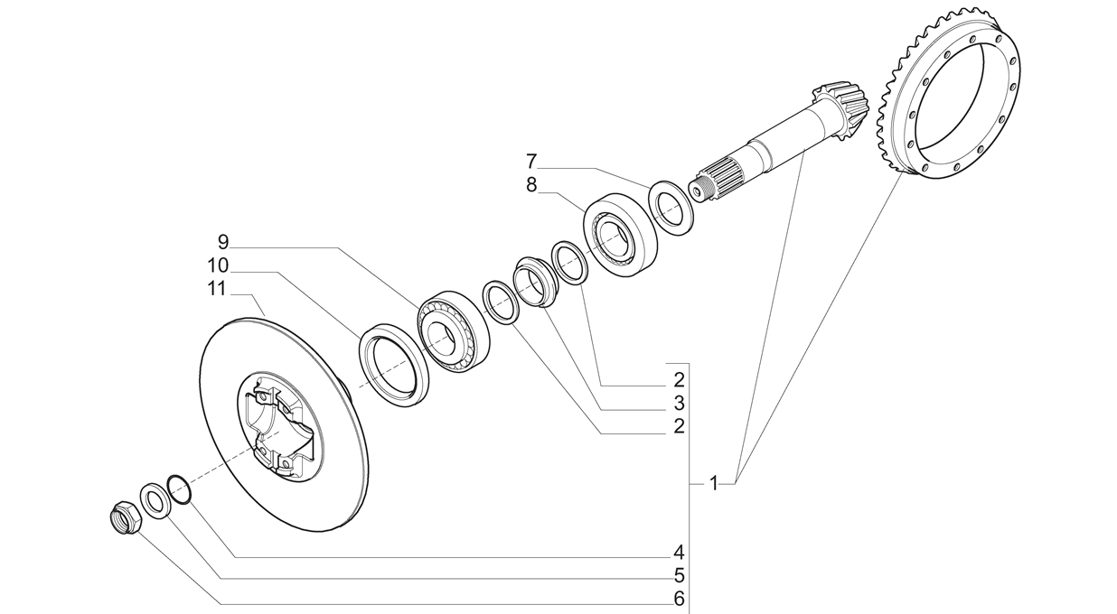 Carraro Axle Details. HES Tractec