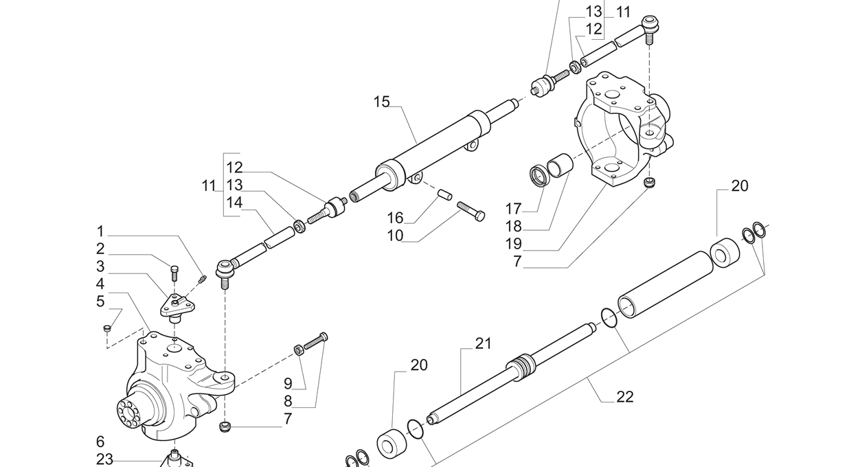 Carraro Axle Details. HES Tractec