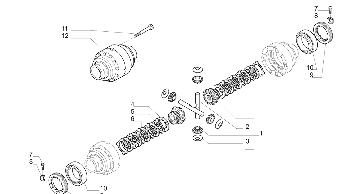 Carraro Axle Details. HES Tractec