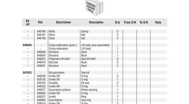 Carraro Axle Drawing for 149526, page 39