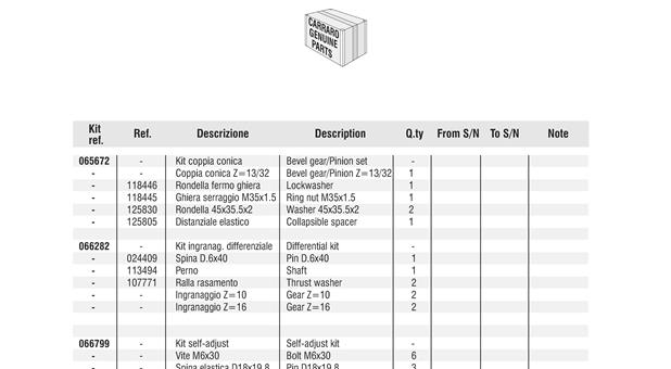 Carraro Axle Drawing for 140112, page 13