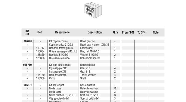 Carraro Axle Drawing for 142760, page 10