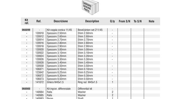 Carraro Axle Drawing for 143180, page 16