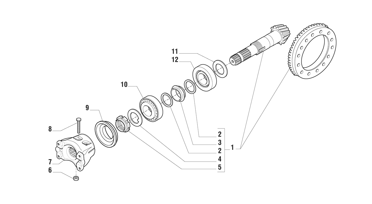 Carraro Axle Details. HES Tractec