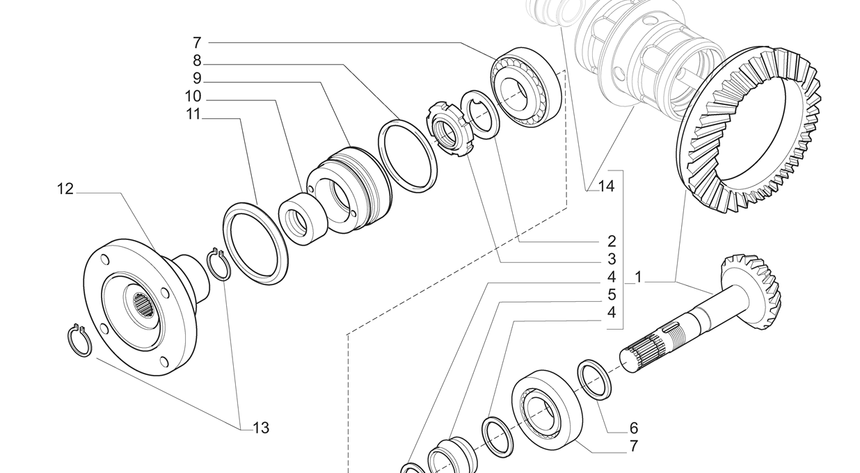 Carraro Axle Details. HES Tractec