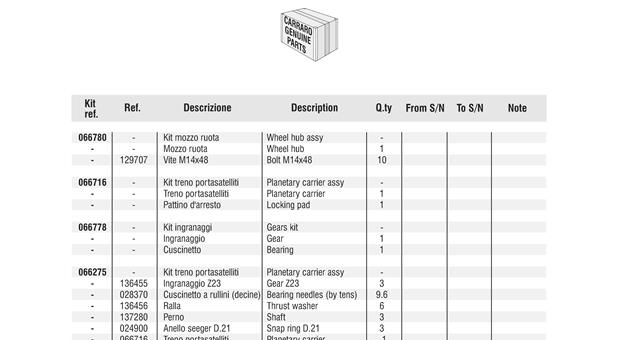 Carraro Axle Drawing for 134803, page 10