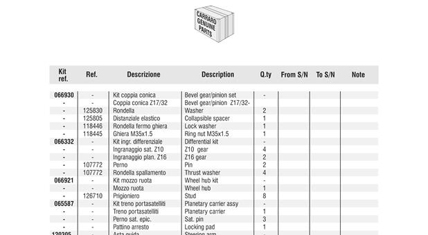 Carraro Axle Drawing for 142354, page 9