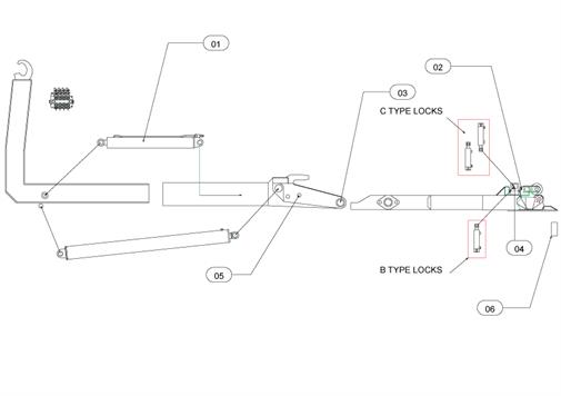 Drawing for Reynolds Boughton Hookloader 8/32 Hookloader main assembly