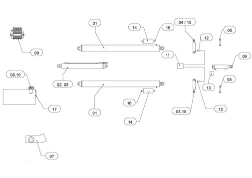 Drawing for Reynolds Boughton Hookloader 8/32 Hydraulics