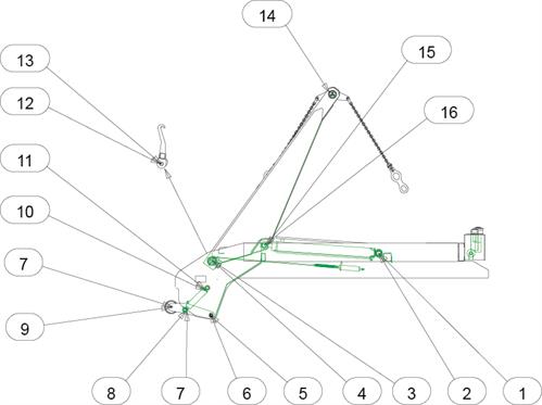 Drawing for MacLift Skiploader EASILIFT 75 Pins And Bushes