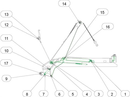 Drawing for MacLift Skiploader EASILIFT 75 HD Pins And Bushes