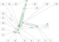 Drawing for Telehoist Skiploader model CH305ES EXTRA PR Pins And Bushes