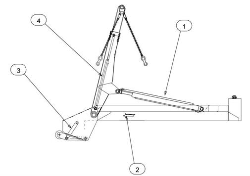 Drawing for Telehoist Skiploader POWER REACH CH503A-1 Ram Seal Kits