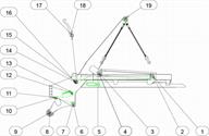 Drawing for MacLift Skiploader model 16-19SA SA Pins And Bearings